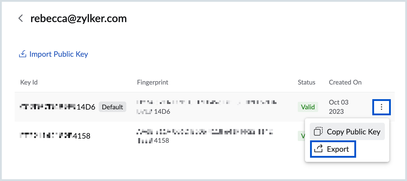 导出密钥 导出密钥