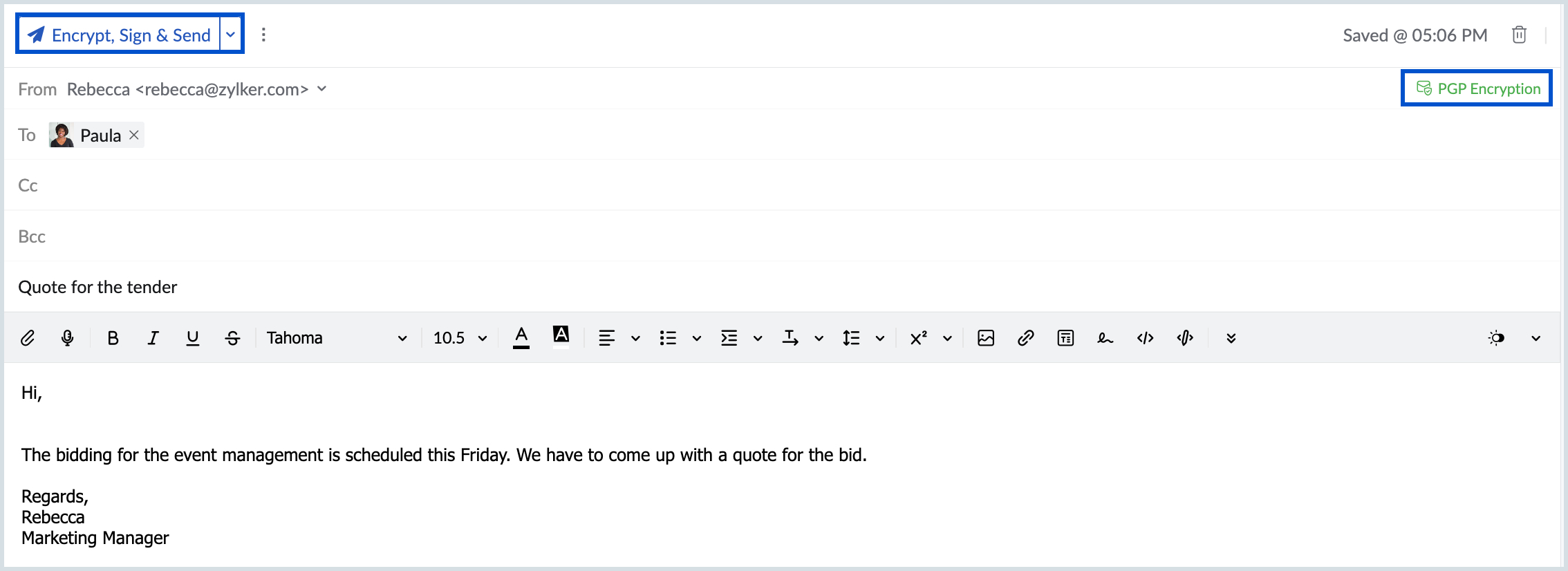 撰写加密电子邮件 撰写加密电子邮件