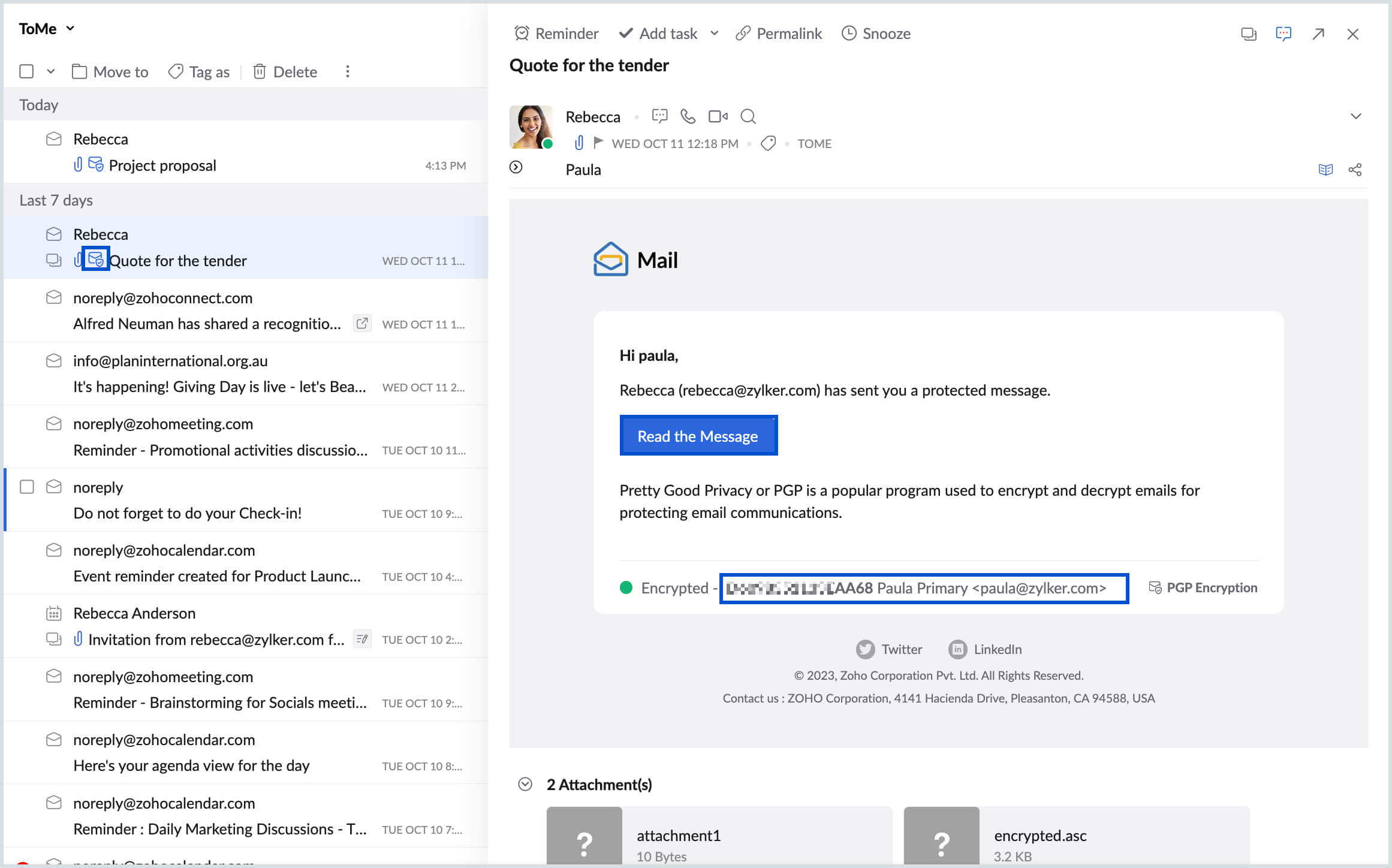 阅读邮件 阅读邮件