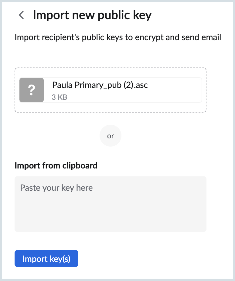 上传密钥文件 上传密钥文件