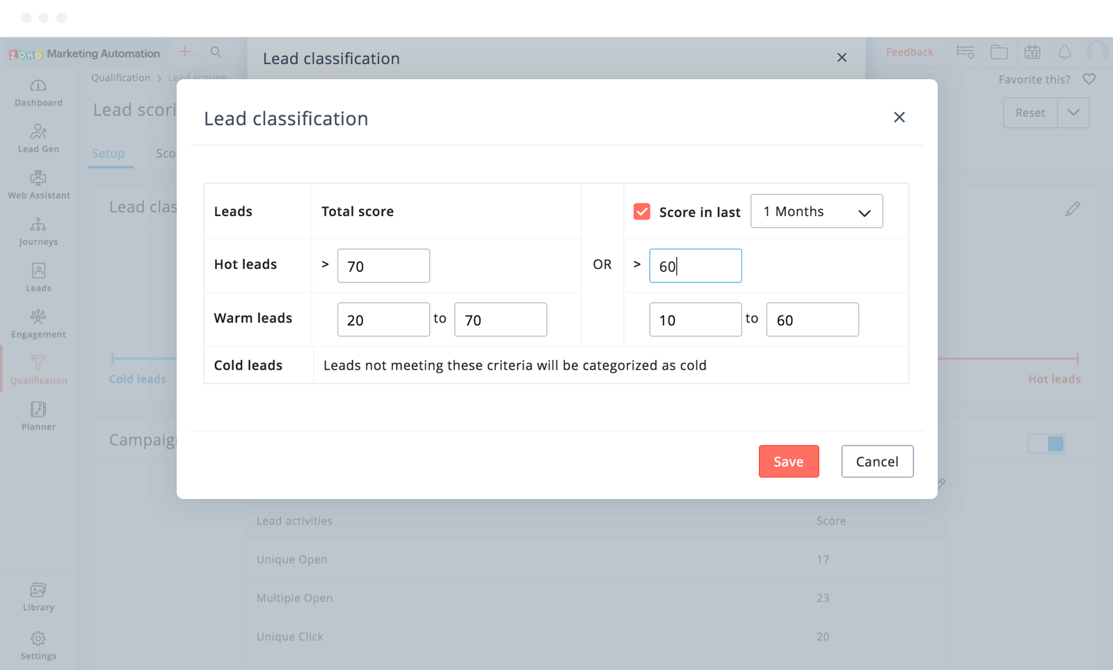 根据互动情况挑选潜在客户