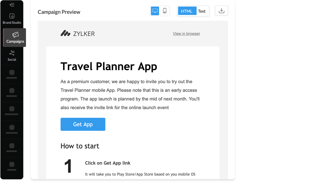 Marketing Plus 协助您在任何渠道上开展营销活动，包括电子邮件、短信、调研、网络研讨会、社交媒体、虚拟活动、营销自动化和分析