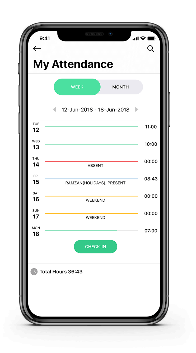 Attendance for your mobile employees.