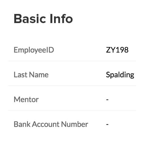 人力资源信息系统中的基本员工详细信息 - Zoho People