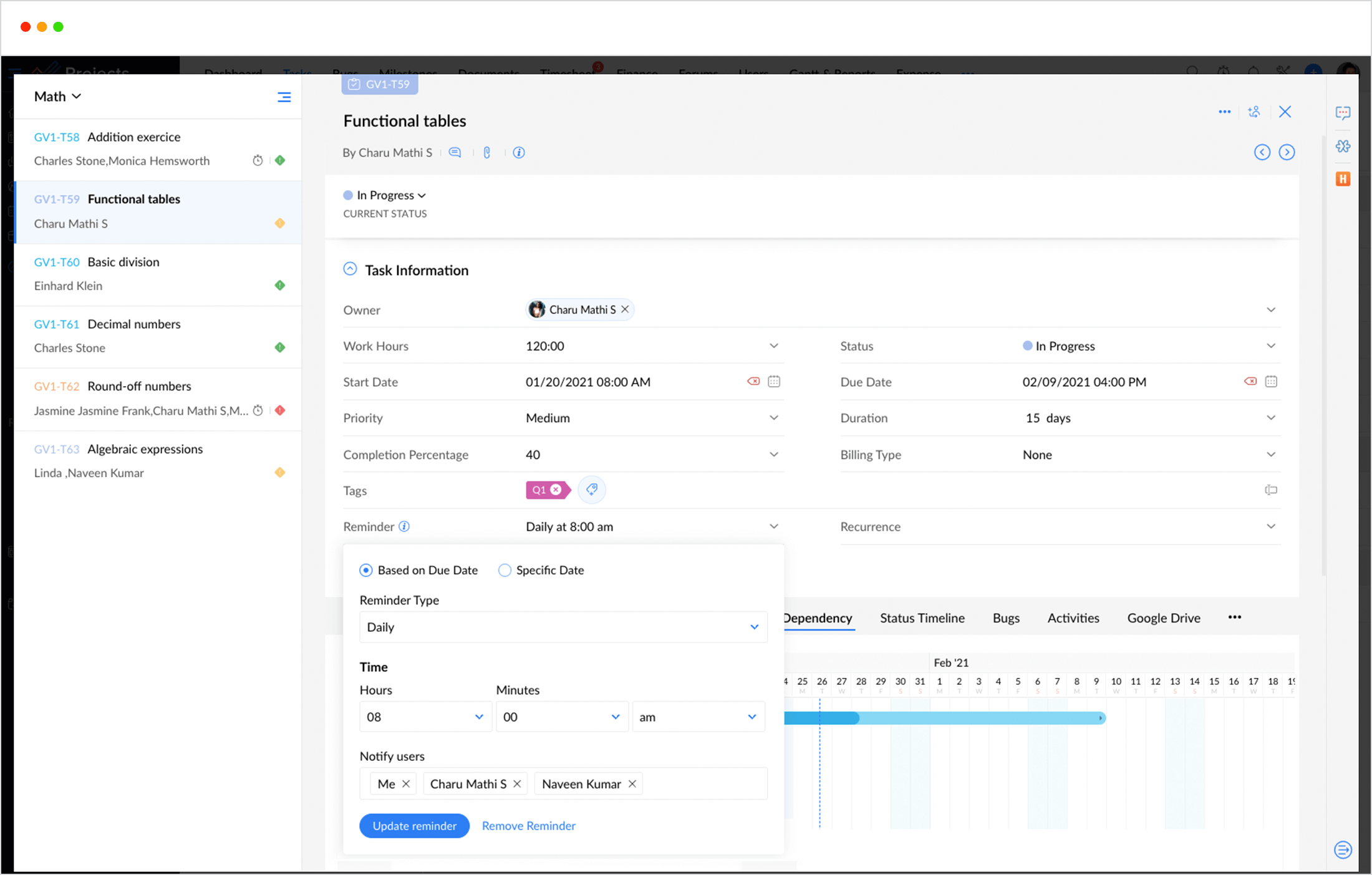 高等院校项目管理工具 - Zoho Projects