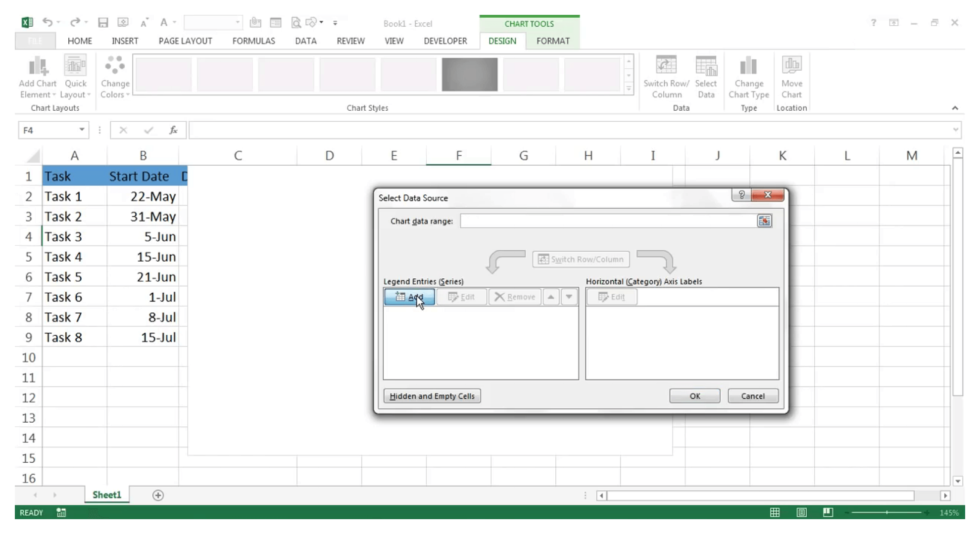 如何在 Excel 中制作甘特图