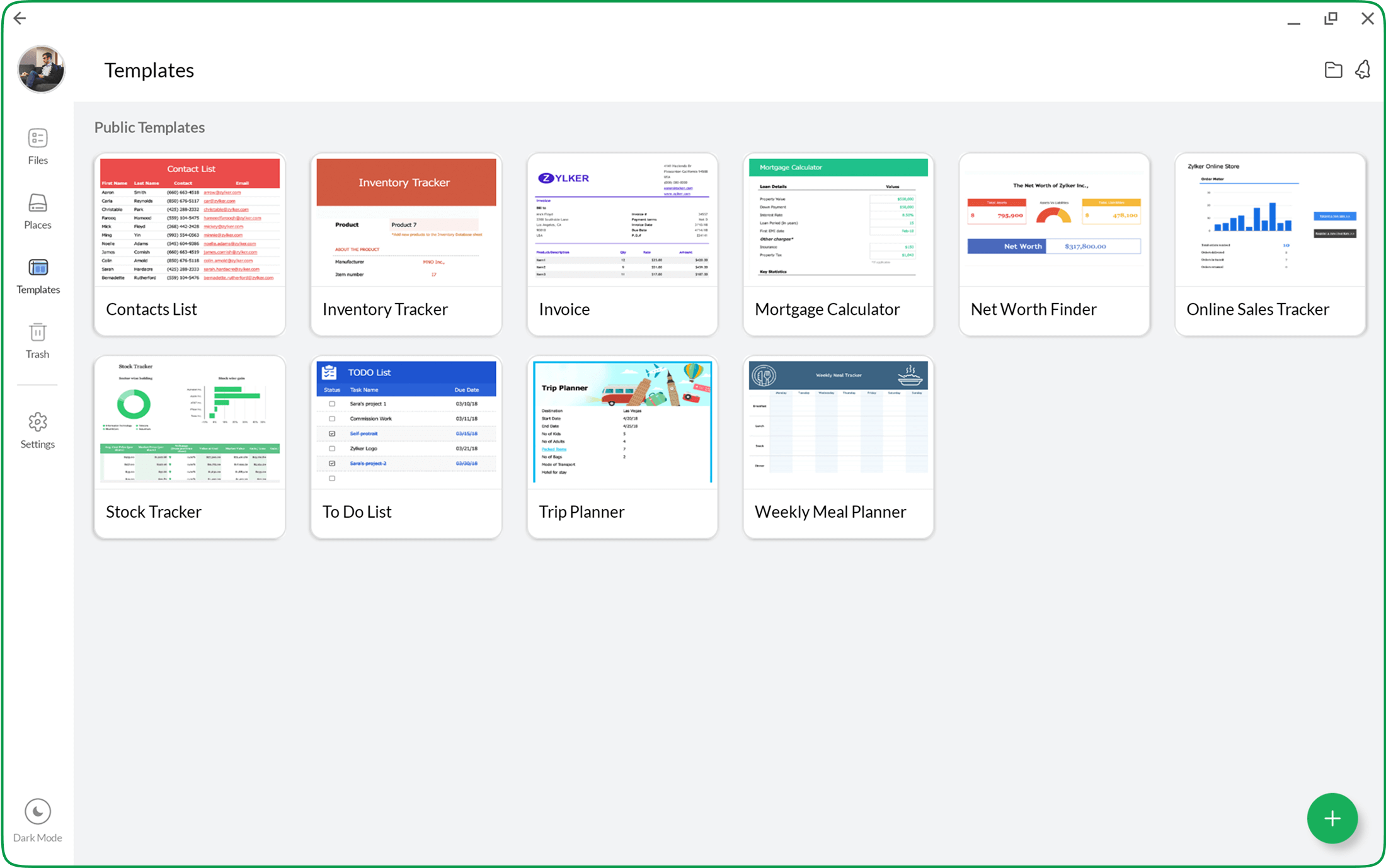 选择预构建模板