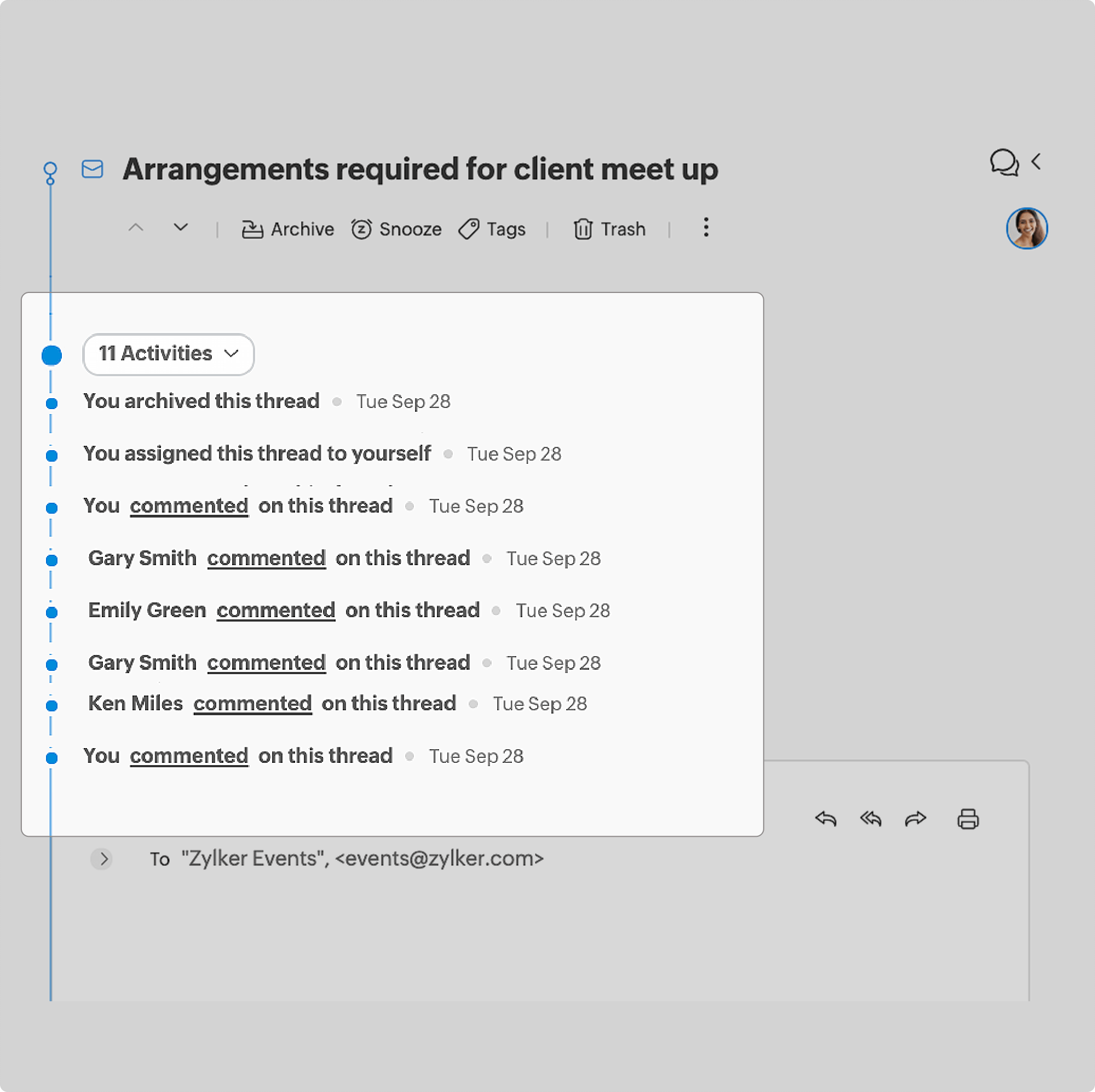 从时间轴跟踪活动