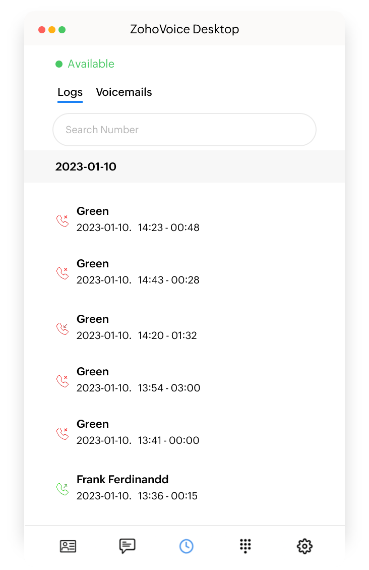 Zoho Voice 桌面端