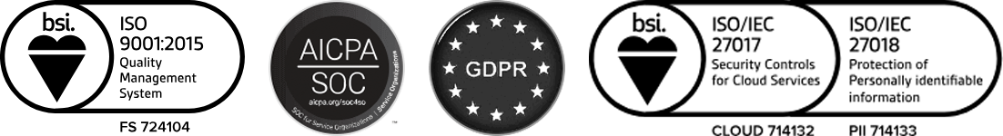 GDPR 和其他质量、隐私和安全合规徽章