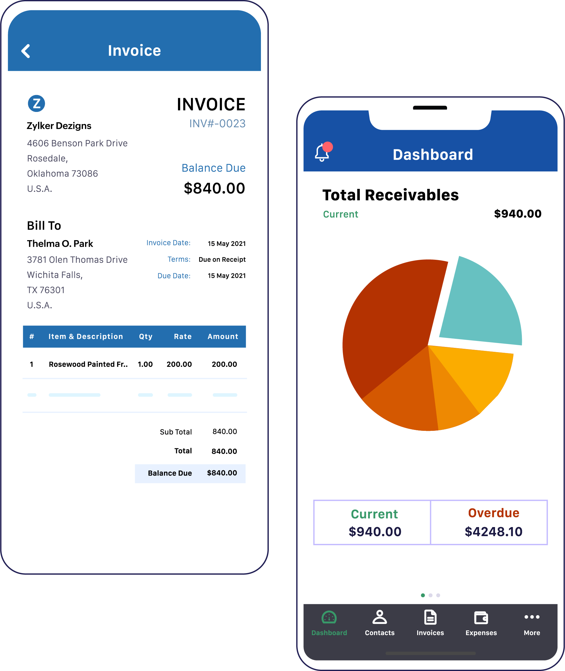 Invoice app for mobile phones - Zoho Invoice